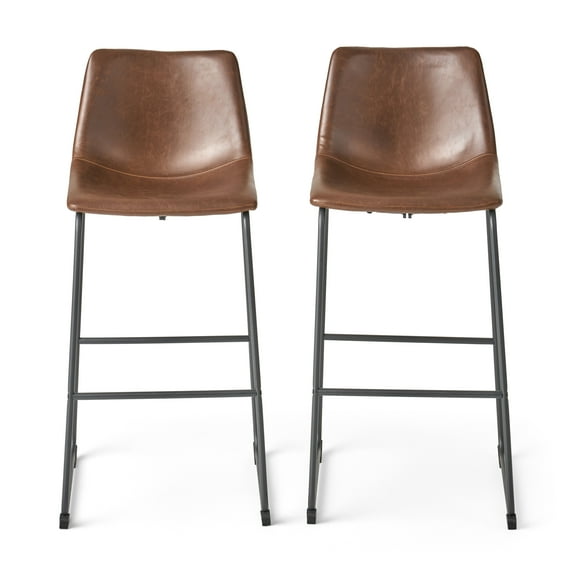 Noble House Lucca Indoor Vintage Brown Bar Stool