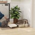 thumbnail image 2 of PawHut Stainless Steel Cat Litter Box, Litter Pan Tray with Lid Scoop, Step, 2 of 10