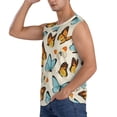 thumbnail image 3 of Bingfone Butterflies Pattern Men's Tank Tops Workout Sleeveless Tee Shirts Running Beach Tanks for Men-3X-Large, 3 of 7