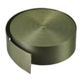 thumbnail image 1 of Unique Bargains Flat Nylon Webbing Strap 2 Inch 20 Yards Dark Green for Backpack. Luggage-rack, 1 of 6