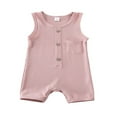 thumbnail image 1 of Combinaison une Pièce Sans Manches pour Bébé Fille Garçon, Barboteuse Justaucorps Tenue d'Été, 1 of 6
