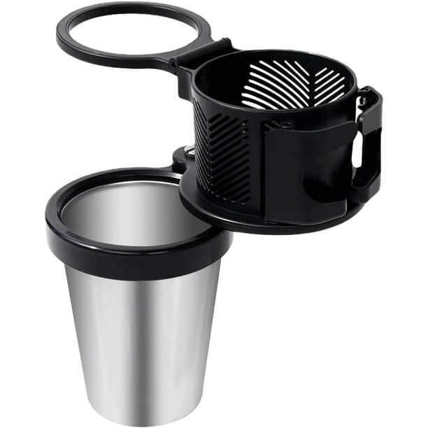 Portavasos doble para coche, extensor de vasos, portavasos ajustable y multifuncional, montado en vehículo, adecuado para vehículos