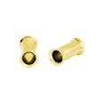 thumbnail image 3 of Luxe Modz Pair of Surgical Steel PVD Gold Double Flare Ear Tunnels Earlets Gauges Plugs, 3 of 8