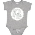 thumbnail image 3 of Inktastic Military Daddy is Brave Land is Free Boys or Girls Baby Bodysuit, 3 of 5