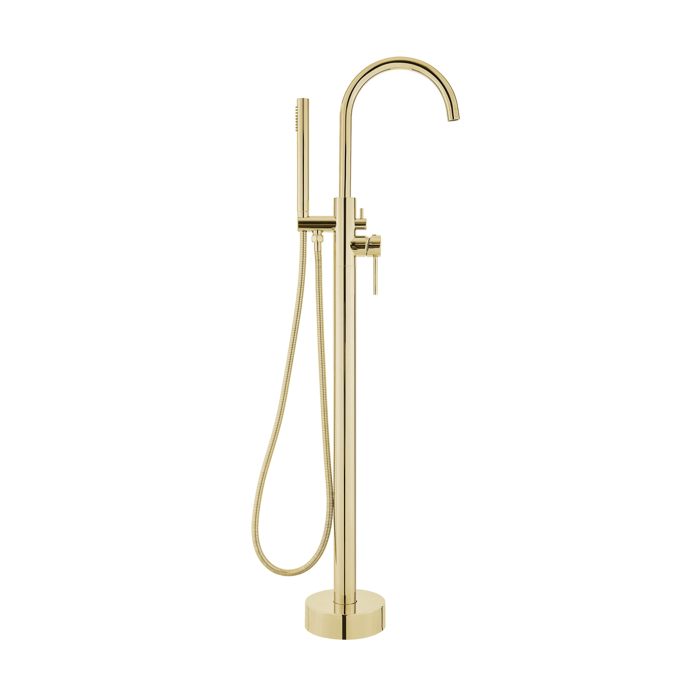 Dieppe Freestanding Bathtub Faucet in Brushed Gold