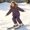 Purple, variant on Kids Blue Puffer Snowsuit Set - Fur Hood Jacket and Snow Pants for Winter, Toddler