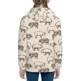 thumbnail image 6 of Pofeuu Vintage Farm Pigs Print Teenage Zipper Hoodie Sweatshirts Hooded Casual Jackets With Pocket For Boys Girls-Small, 6 of 6