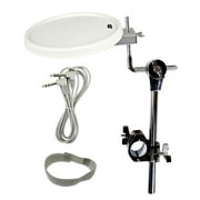 KAT Percussion 9" White Dual Pad w/ Tom Arm, Clamp and 8-Foot Cable - KT4-9PTAC