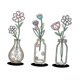 thumbnail image 5 of 3 piezas de flores de metal para decoración de pared, adornos colgantes decorativos de hierro, decoración floral para el hogar, la oficina o el Estilo A, 5 of 8