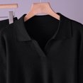 thumbnail image 5 of Enjoytime Womens 2 Piece Outfits Collared V Neck Long Sleeve Tops Midi Skirt Matching Sets Fall Fashion Casual Travel Outfit, 5 of 6