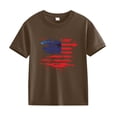 thumbnail image 4 of EnJoCho 4th of July Toddler Baby Boys Girls T-Shirt Kids Funny Letters Print Patriotic Cotton Independence Day Top Boys Summer Shirts, 4 of 5
