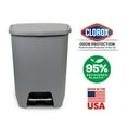 thumbnail image 3 of Open Box Glad Kitchen Trash Can with Lid, Foot Pedal , 20 Gal, Grey, 3 of 7