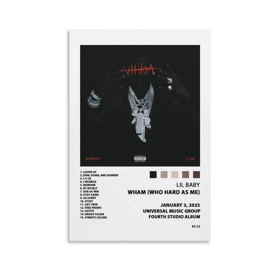 Lil Baby Wham  Canvas Poster Bedroom Decoration Landscape Office Valentine's Birthday Gift