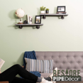 Industrial Pipe Wooden Shelves Restore by PIPE DÉCOR Premium Ponderosa