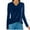 Blue, variant on XUNKUSGA Going out Tops for Women V-Neck Long Sleeve Velvet Women's Tops Solid Color Tops for Women Trendy Basic Tees Shirt