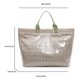 thumbnail image 4 of Bolso Hombro Punto Elegante PVC Casual Straw Tote Bold Bag Large () Verde, 4 of 9