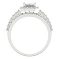 thumbnail image 4 of Clara Pucci 14K White Gold 2.16 Simulated Clear Diamond Engraveable Engagement Ring + Wedding Band Set, 4 of 7