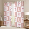 thumbnail image 2 of Erosebridal Cute Coquette Bowknot Curtains Pack of 2 (42x84 Each),Girls Pink L Alphabet Curtains Blackout For Bow Lovers, 2 of 7