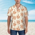 thumbnail image 2 of JUNZAN Hand Drawn Snake Pattern Hawaiian Shirt for Men,Summer Beach Casual Short Sleeve Button Down Shirts-Medium, 2 of 5