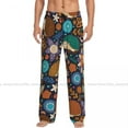 thumbnail image 3 of Mens Woman Woman Sleepwear Loose Sleep Pants Pajamas Cute Cartoon Hedgehog In The Fantasy Forest Long Lounge Bottoms Casual Homewear, 3 of 6