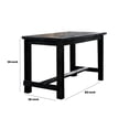thumbnail image 5 of Benjara Rectangular Counter Height Table with Block Legs- Antique Black, 5 of 5