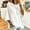 05-White, variant on Women's Waffle Knit Drawstring Hoodie, Batwing Short Sleeve Loose Hooded Top, Casual Lightweight Oversized Pullover Outwear for Daily Layering 05-White M