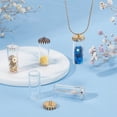 thumbnail image 4 of 6 Sets Tube Glass Vial with Brass Stopper 3 Colors Clear Glass Vial Pendants Openable Glass Bottle Connectors Glass Hanging Bottles for DIY Keychain Bracelet Jewelry Making 12x28mm, 4 of 5
