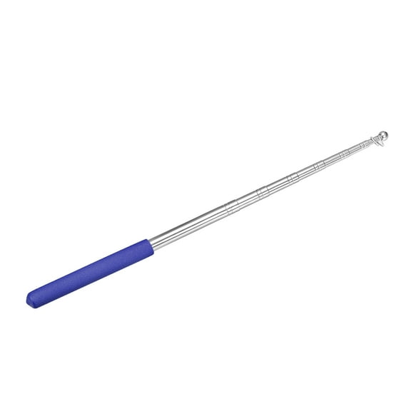 Uxcell 4.6ft/1.4M Banderas de Mano de Acero Inoxidable, Puntero de Enseñanza, Azul