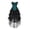 Black Green, variant on Women Gothic Bridal Boned Bustier Corset Top with Tulle Skirt Black S
