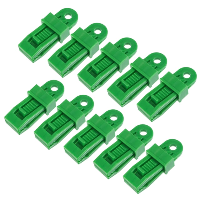 Unique Bargains 7mm Snap Tighten Sliding Lock Grip Awning Clamp Tarp Clips Green 24 Pack