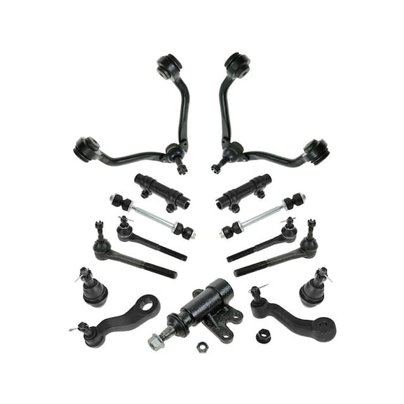Front Control Arm Ball Joint Tie Rod and Sway Bar Link Kit 15 Piece - Compatible with 1996 - 2000 GMC K3500 1997 1998 1999