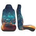 thumbnail image 3 of Fuzoiu Celestial Stag Cosmic Glow Print Seat Covers Set, Car Seat Covers Front Seats, Car Seat Protector, Car Seat Cushion, Seat Covers Carseat Cover Universal Fit for Most Cars, 3 of 7