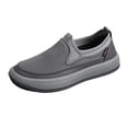 thumbnail image 2 of HTHLVMD Non-Slip Everyday Shoes, Wide Fit Comfort Shoes, Men's Mesh Slip-On Loafers, Slip On Shoes for Men Orthopedic Walking Loafers With Arch Support Canvas Shoe Casual, Gray 8.5, 2 of 9