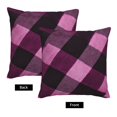 thumbnail image 4 of Multi-Size Linen Sofa Pillow Cover Invisible Zipper Open And Close Strong Use For Sofa Chair Garden Sofa Car Argyle Plaid Darkorchid_1 20"X20", 4 of 8
