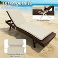 thumbnail image 5 of YEERSWAG 80x26x3 Inch Outdoor Patio Chair Cushion Recliner Cushion Chaise Lounge Cushion Non Slip Waterproof Beach Garden Furniture Cushion with Ties, 5 of 8