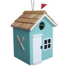 Beach Hut Birdhouse in Blue
