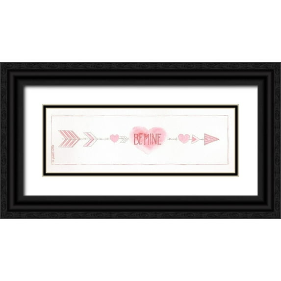 Shamp, Cindy 18x9 Black Ornate Wood Framed with Double Matting Museum Art Print Titled - Be Mine