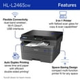 thumbnail image 5 of Brother Wireless HL-L2465DW Compact Monochrome Multi-Function Laser Printer with Print, Copy and Scan, Duplex and Mobile Printing, 5 of 15