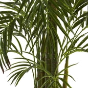 Nearly Natural 54 UV Resistant Artificial Areca Palm Tree, Green