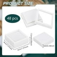 thumbnail image 2 of 48Pcs Plastic Jewelry Loose Diamond Gems Storage Boxes with Velvet Inside & Clear Window Square White 4x4x1.5cm, 2 of 6