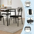 thumbnail image 5 of 3 Piece Modern Dining Set,Space Saving Dinette for Kitchen,Dining Room,Small Space,Dining Table Set w/Metal Frame,Built-in Storage Rack,Kitchen Table with 2 Upholstered Chairs, 5 of 9