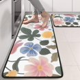 thumbnail image 2 of Kitchen Rugs Sets Of 2,Pioneer Flower Floral Print Pattern Anti Fatigue Kitchen Mat Rugs Non Slip Washable,Decorative Kitchen Floor Mats for Kitchen,Sink,Laundry,17"x47"+17"x47", 2 of 5