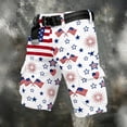 thumbnail image 5 of Likimi 250 Anniversary Usa Cargo Shorts For Men With Patriotic Print Pocket For Summer Outdoor Comfortnable Shorts White Size S, 5 of 5