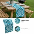 thumbnail image 5 of Baroque Blue Table Runner - 120 Inch Long, Kitchen Dining Table Runner Dresser Scarves, Vintage Damask Classic Floral Farmhouse Decor for Coffee Tables Wedding Party Banquet, 5 of 8