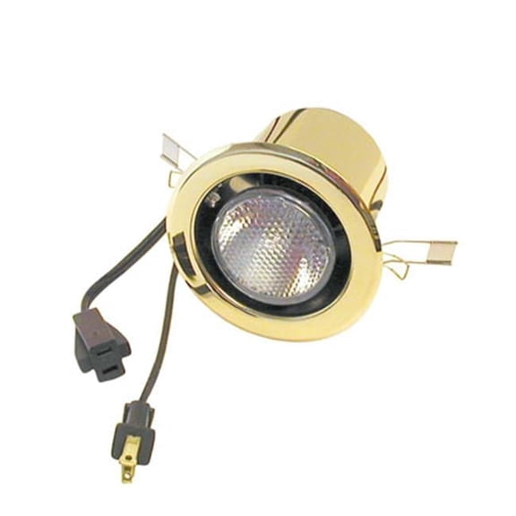 50W Halogen Light, Clip Mount With Flange And Switch - Black