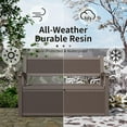 thumbnail image 3 of FICARTS 80 Gallon Resin Outdoor Storage Bench - Waterproof, 550 lbs Capacity, Yard & Pool Use, Coffee, 3 of 8