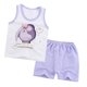 thumbnail image 4 of Bebé niño niña sin mangas de dibujos animados Casual traje chaleco pantalones pantalones cortos ropa 60 perfke traje de verano para niños, 4 of 9