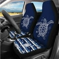 thumbnail image 2 of Pzuqiu 14 Pcs Sea Turtle Starfish Car Interior Sets Front Rear Seat Covers for Cars Steering Wheel Seatbelt Cushion Arm Rest Pad Headrest Coasters Key Chain Automotive Seat Cover Accessories Full Set, 2 of 7