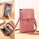 thumbnail image 2 of Carteras de cuero suave para mujer, monedero para teléfono móvil con pantalla táctil, bolso cruzado con correa para el hombro, bolsos baratos para mujer, 2 of 4