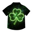 thumbnail image 4 of ZOYOEN Boys St Patricks Day Button Down Shirts- Short Sleeve Lapel Lucky Casual Kids Irish Clothes Green Size 8, 4 of 7